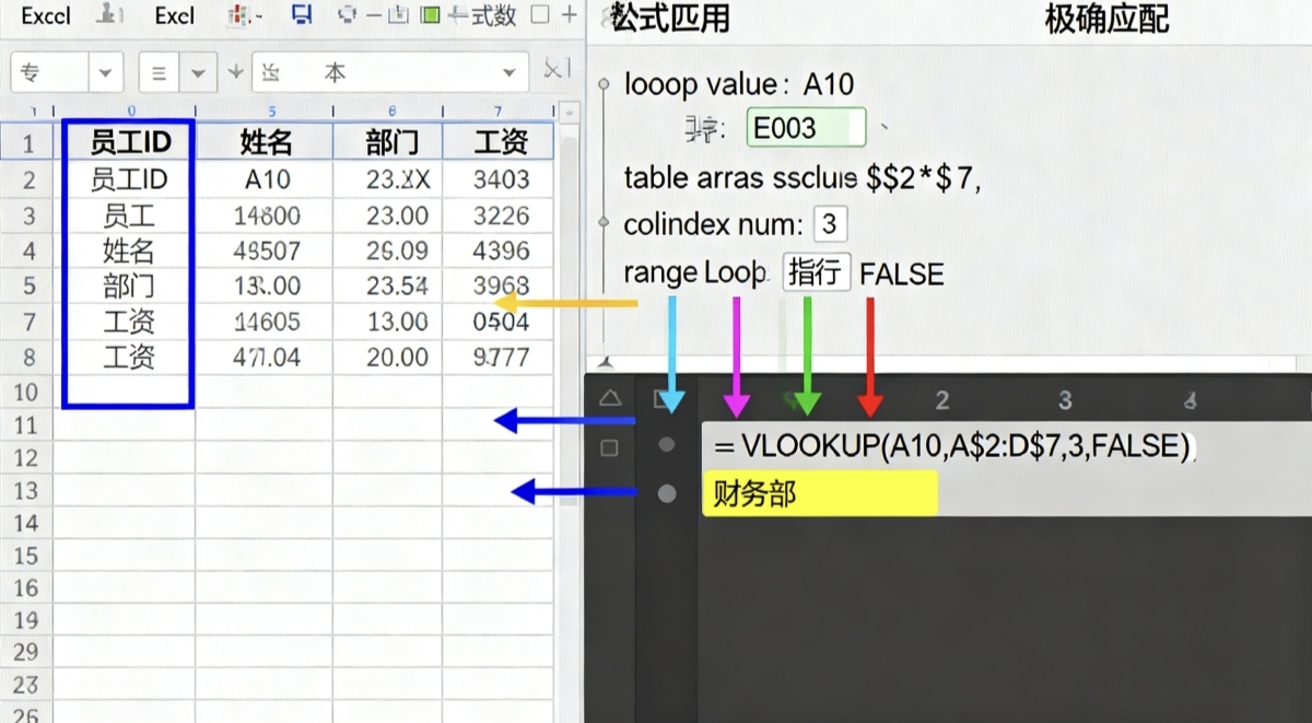 Excel VLOOKUP函数使用方法图解
